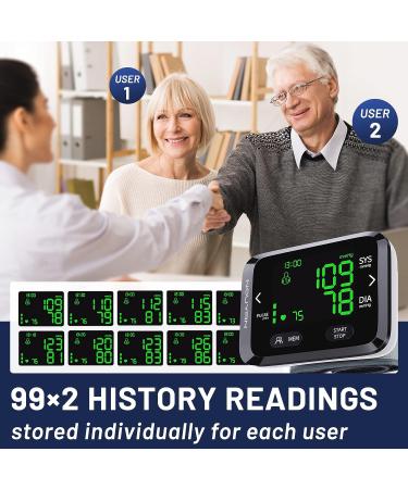 Wrist Blood Pressure Monitor with Large Backlit Display - 198 Memory Readings, Adjustable Cuff, Storage Bag - for Home Use - Black with Backlight - Buy Online on SooperMarket.com