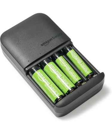 Amazon Basics NiMh Rechargeable Batteries & Charger Set - 4 AA & 4 AAA 8 Count | International Shipping Available - Buy Online on SooperMarket.com
