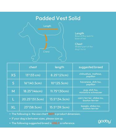 Padded Vest Dog Jacket - Solid Turquoise, Small - Gooby Warm Zip Up Fleece Jacket for Small Dogs - Water Resistant with Dual D Ring Leash Attachment - Small/Medium Dog Sweater - Buy Online on SooperMarket.com