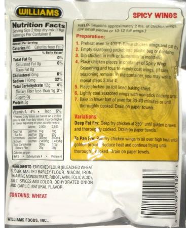 Williams Spicy Wings Seasoning 5 oz - Authentic Flavor for Delicious Wings - Buy Online on SooperMarket.com