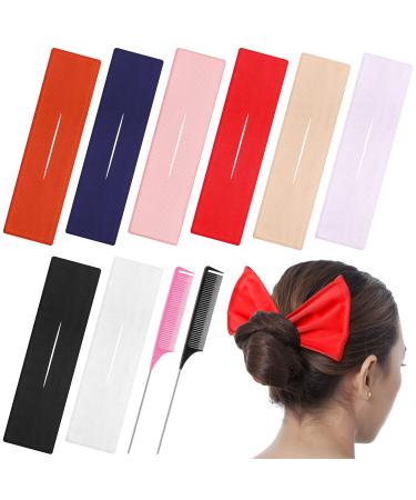 8 Pieces Deft Bun Hair Bun Maker Classy Multicolor Cloth Twister Hairstyle Shaper French Hairstyle Donut Bun Maker Flexible Reusable Bun Twister for Women Girls (Simple Pattern)
