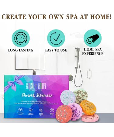 Boca Body Aesthetics Luxury Aromatherapy Shower Steamers (Set of 6) - Therapeutic Shower Bombs for Self Care and Relaxation - Ideal Birthday Gifts for Men & Women - Buy Online on SooperMarket.com
