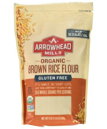 Arrowhead Mills Organic Gluten-Free Brown Rice Flour, 24 oz.