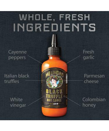 Melindas Black Truffle Hot Sauce - Gourmet Truffle Hot Sauce with Italian Black Truffles, Cayenne Peppers, Garlic, Colombian Honey - Keto Friendly, No Sugar, No Carbs - 12 oz, Pack of 2 - Buy Online on SooperMarket.com
