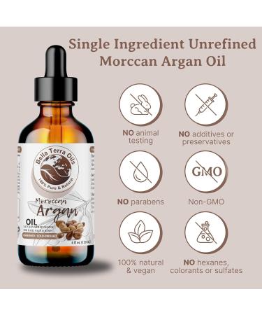 Bella Terra Argan Oil 2oz - Best Hair Oil for Frizzy Hair & Radiant Skin Packed with Vitamin E & Omega Fats - Nature's Serum (Pack of 1 - Buy Online on SooperMarket.com