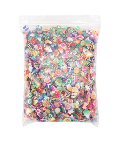 Qcwwy Fruit Art Slices for nails and nail accessories DIY 3000PCS Fruit Slime Supplies Clay Beads Mooth Waterproof DIY Clay for cell phone decoration DIY Crafts Slime Making