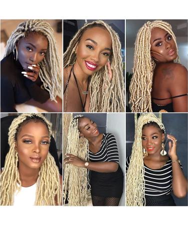 Goddess Locs Crochet Hair 18 Inch 7 Packs | 613 Blonde Faux Locs for Black Women | Soft Pre-looped Synthetic Hair Bundles by Bilisar Hair - Buy Online on SooperMarket.com