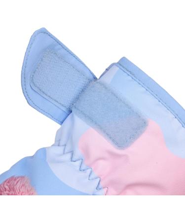 Waterproof Kids Mittens - Thermal Fleece Lined PU Palm Gloves for Age 7-9 | Sky Blue | Winter Cold Weather Gear for Boys and Girls - Buy Online on SooperMarket.com