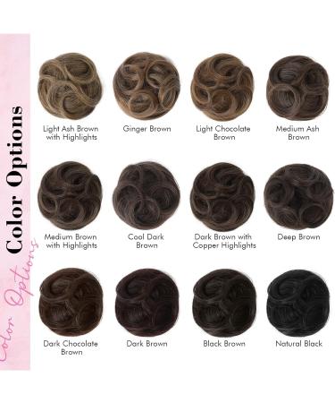 REECHO 2 PCS Mini Claw Clip in Messy & Cat Ears Hair Bun Extensions Wig Accessory Updo Hairpieces for Women Girls (Pack of 2-3.5" Wavy Medium Brown with Highlights) Pack of 2 - 3.5" Wavy Medium Brown with Highlights - Buy Online on SooperMarket.com