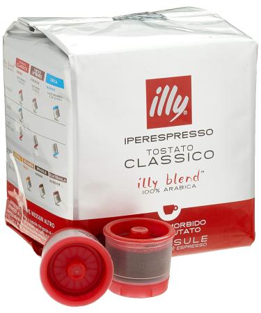 illy Coffee Classico Espresso Coffee Capsules Medium Roast 100 Percent Arabica Coffee Beans 18 Capsules