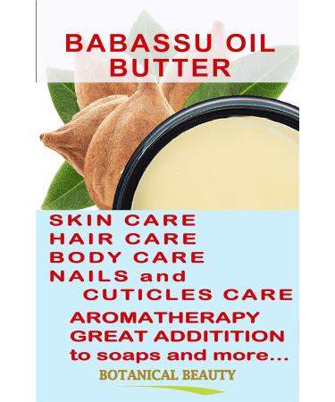 Botanical Beauty Babassu Oil Butter 100% Pure Unrefined Cold-Pressed | 4 Fl oz Natural Moisturizer for Face Skin Body Hair | Rich in Vitamin E & C - Buy Online on SooperMarket.com