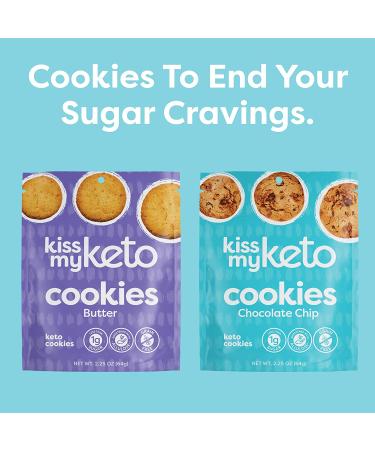 Kiss My Keto Chocolate Chip Cookies - Low Carb Keto Snack 2.25 oz (64g) - Buy Online on SooperMarket.com
