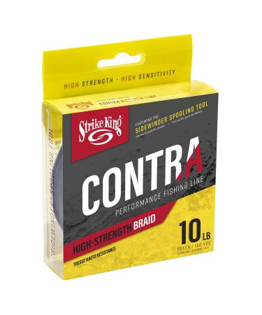 Strike King Contra Braid Performance Fishing Line, 150-Yards Green 150-yard/10-pound