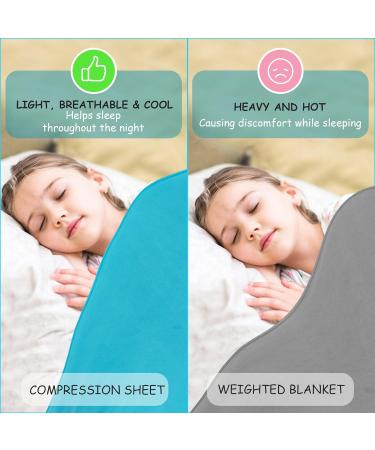 Sensory Compression Bed Sheet for Kids with Autism & Anxiety - Sentire-Sensory UK - Single Blue - Buy Online on SooperMarket.com