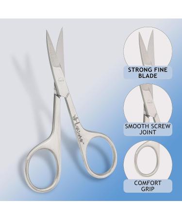 HARAMS Professional Stainless Steel Cuticle Nail Scissors with Diamond Grain Nail File - Multipurpose Manicure Pedicure Grooming Scissors - Buy Online on SooperMarket.com
