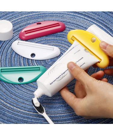 Quesuc 8 Pieces Toothpaste Tube Squeezer Dispenser Toothpaste Clips for Bathroom (Red Green Yellow White) - Buy Online on SooperMarket.com