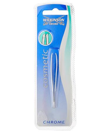 Wilkinson Sword Manicure Tweezers with Slanted Tip - Chrome Finish | Precision Nail Care Tool for Perfect Grooming | 1 PC - International Shipping Available - Buy Online on SooperMarket.com