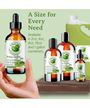 Green Coffee Bean Carrier Oil. 120ml. Cold-pressed. Unrefined. Organic. 100% Pure. Non-comedogenic. Chemical-free. Great for Under-Eye Skin. Natural Moisturizer for Face Body Hair. Bella Terra Oils. 120 ml (Pack of 1) - Buy Online on SooperMarket.com