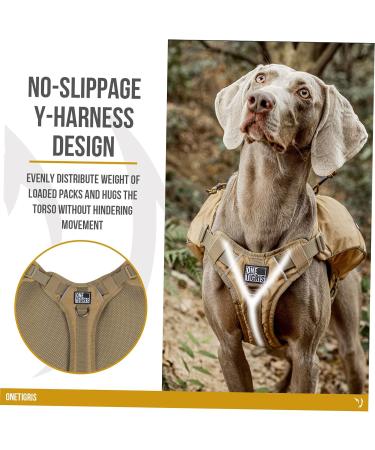 OneTigris CAMELUS Dog Backpack - Tear-Proof Camping & Hiking Pack for M/L Size Dogs in Coyote Brown - Buy Online on SooperMarket.com