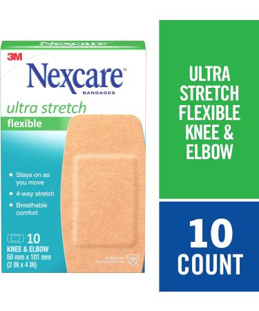 Nexcare Ultra Stretch Bandages CS103-CA Knee & Elbow 10/Pack Knee & Elbow 10 Count - Buy Online on SooperMarket.com
