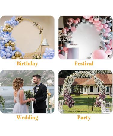 Fogein 6.6ft Round Backdrop Stand - Metal Circle Arch Stand for Wedding & Party Decor (Gold) - Buy Online on SooperMarket.com