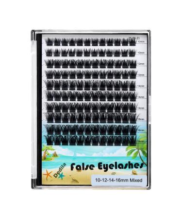 Shop Mixed Cluster Eyelashes - DIY D Curl Individual Lashes 10-12-14-16mm | 0.07mm Thickness | International Shipping - Buy Online on SooperMarket.com