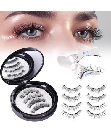 Shop Natural 3D Magnetic Eyelashes - No Glue No Liner 2 Styles with Applicator | Worldwide Shipping - Buy Online on SooperMarket.com