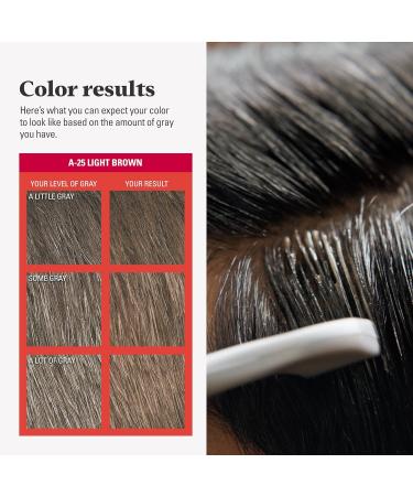 Just For Men Easy Comb-In Color - Light Brown A-25 | Effortless Hair Coloring for Men - International Shipping Available - Buy Online on SooperMarket.com