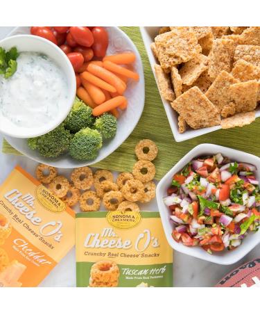Sonoma Creamery Cheese O's 2 Flavor Variety Pack - Cheddar and Parmesan, 1 Ounce (Pack of 6) - Buy Online on SooperMarket.com