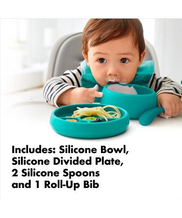 OXO TOT Silicone Feeding Gift Set - BPA & PVC Free | Eco-Friendly Baby Utensils - Buy Online on SooperMarket.com