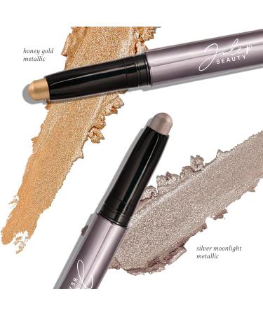 Julep Eyeshadow 101 Cr me to Powder Waterproof Eyeshadow Stick Duo - Silver Moonlight & Honey Gold Metallic - Buy Online on SooperMarket.com