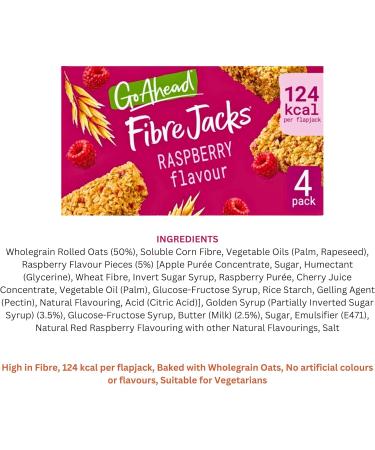 Flapjack Bars Bundle with 2 x Go Ahead Fibre Jacks Raspberry and 2 x Go Ahead Fibre Jacks Applle & Strawberry | 2 Cereal Bars Flavours 4 Breakfast Bars Packs 16 Go Ahead Bars - Buy Online on SooperMarket.com