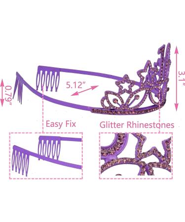 MEANT2TOBE 16th Birthday Sash and Tiara for Girls - Fabulous Set for Sweet 16 Party - Glitter Sash + Rhinestone Tiara - Purple Sparkle Gift Set - Buy Online on SooperMarket.com