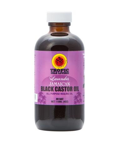 Tropic Isle Living Lavender Jamaican Black Castor Oil 4 Oz - Glass Bottle