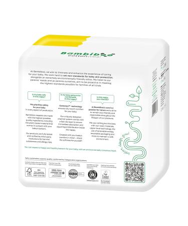Bambibo Baby Diapers Size 4 (9-14 kg) - Organic Cotton & Vegetable Materials - 24 Pack with Moisture Indicator - Buy Online on SooperMarket.com