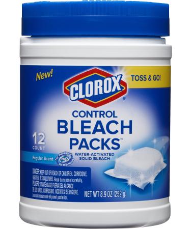Clorox Control Regular Bleach Packs, 12 Count (Pack of 6)
