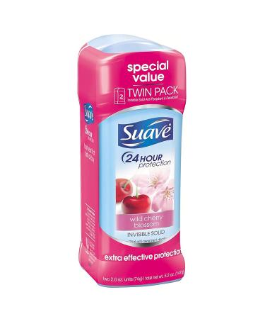 Suave 48-Hour Wild Cherry Blossom Antiperspirant & Deodorant Stick for Women 2.6 oz 2 Count | International Shipping Available - Buy Online on SooperMarket.com