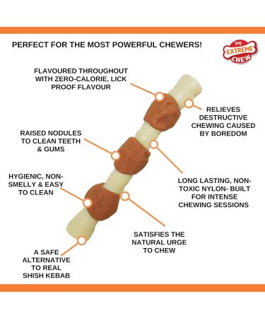 Nylabone Extreme Tough Dog Chew Toy - Shish Kebab Chicken Jerky Flavour - Small (Up to 11 Kg) - Buy Online on SooperMarket.com