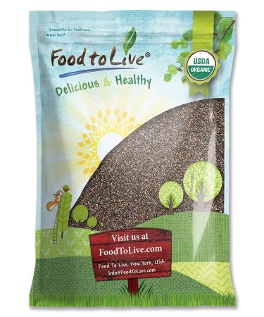 Organic Black Chia Seeds, 10 Pounds  Non-GMO, Whole, Sproutable, Vegan, Kosher, Keto, Sirtfood, Bulk. Rich in Essential Fatty Acids, Fiber, Protein. Great For Chia Pudding, Smoothie, Oatmeal 10 Pound (Pack of 1)