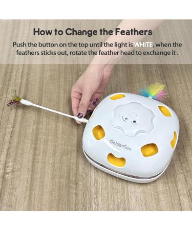 GoldenSun Rechargeable 4in1 Interactive Cat Toy - Hide and Seek Kitten Wand, Whack a Mole, Motion Self Play - Electronic Automatic Cat Toy for Indoor Cats - Exercise and Entertainment - Black Meow - Buy Online on SooperMarket.com