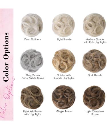 REECHO 2 PCS Mini Claw Clip in Messy & Cat Ears Hair Bun Extensions Wig Accessory Updo Hairpieces for Women Girls (Pack of 2-3.5" Wavy Light Ash Brown with Highlights) Pack of 2 - 3.5" Wavy Light Ash Brown with Highlights - Buy Online on SooperMarket.com