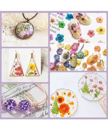 Dried Pressed Flowers 170+ Pcs - Bulk Natural Floral Fillers for Resin Crafts & Jewelry - 5 Color Set - Buy Online on SooperMarket.com