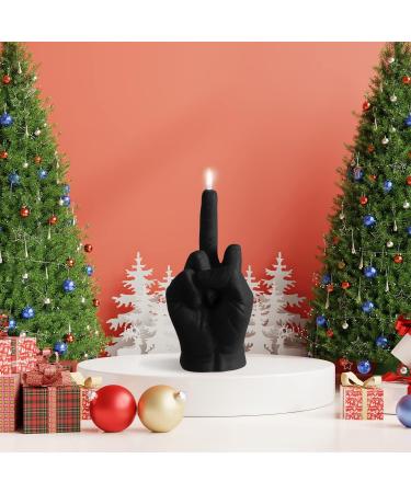GroBro7 Middle Finger Candle - Danish Pastel Fragrance Natural Soy Wax & Pine Incense Sticks | Unique Aromatherapy Room Decoration & Gift for Desk Parties & Housewarming (Black) - Buy Online on SooperMarket.com