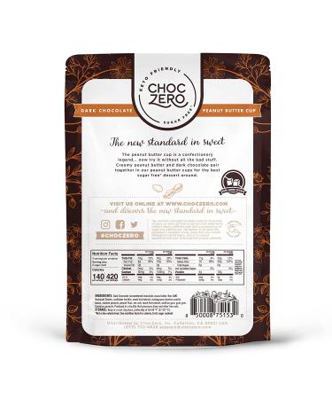 ChocZero Dark Chocolate Peanut Butter Cups - 3 oz | Sugar-Free Treats - Buy Online on SooperMarket.com