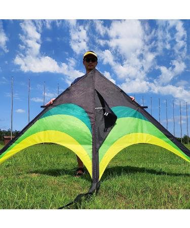 Flying Hoofer Delta Kite for Kids and Adults - Easy to Fly 9ft Huge Delta Kite with 98ft Tail - Perfect Kite for Beginners - Buy Online on SooperMarket.com