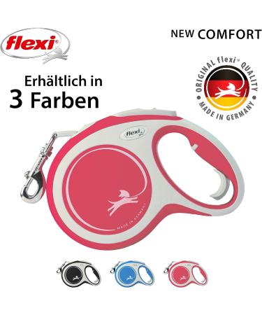 Flexi Retractable Leash New Comfort - Red - Large 8m | International Shipping Available - Buy Online on SooperMarket.com