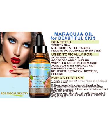 100% Pure Maracuja Oil - Cold Pressed Natural Oil for Face Skin Hair & Body | Vitamin C Rich - 2 Fl. oz - Buy Online on SooperMarket.com