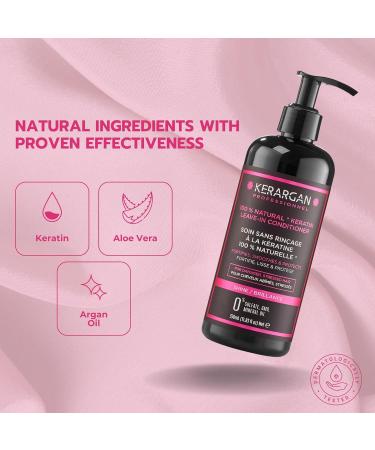 KERARGAN Ultra Repairing Daily Leave-In Keratin Treatment - Nourish & Protect Stressed Hair with Aloe Vera & Argan Oil - Sulfate-Free Non-GMO 11.8 Fl oz - Buy Online on SooperMarket.com