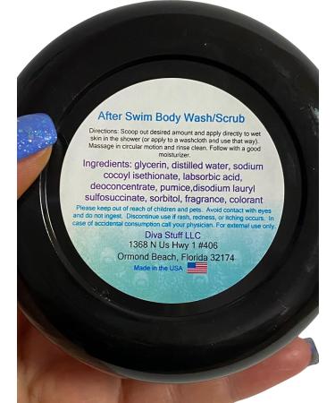 After Swim Wash & Scrub - Deodorizes Moisturizes & Eliminates Chlorine Smell | Fresh Lemon Sugar Scent | International Shipping Available - Buy Online on SooperMarket.com