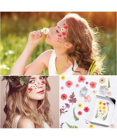 109 Piece Real Dried Pressed Flowers Set with Tweezers - Craft DIY Candle Resin Jewelry Nail Pendant Making Supplies - Buy Online on SooperMarket.com